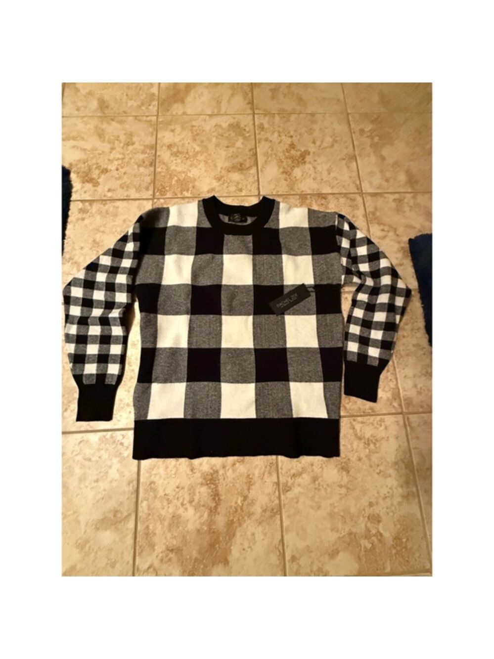 Women's Rachel Zoe Sweater, M, Black and White